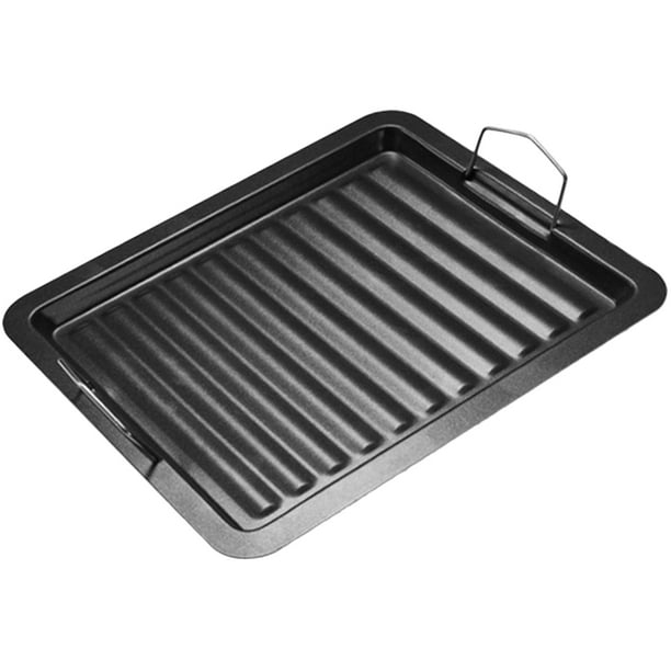 Outdoor Grill Pan Enamel Grilled Pan Nonstick BBQ Pan Multifunction Grilling Pan Picnic Supply