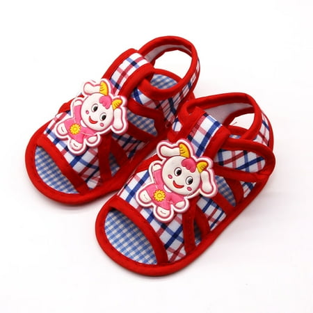 

〖Roliyen〗Toddler Shoes Newborn Baby Girls Lamb Prewalker Soft Sole Sandals Single Shoes