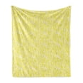 thumbnail image 1 of Abstract Soft Flannel Fleece Throw Blanket, Vibrant Animal Skin Print Continuing Vertically Downwards Wildlife Theme, Cozy Plush for Indoor and Outdoor Use, 50" x 70", Yellow and White, by Ambesonne, 1 of 5