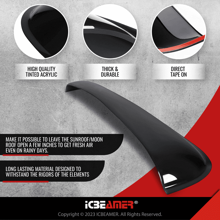 Moonroof Visor For 40 Window Top Sunroof Vent 42 Wind Rain