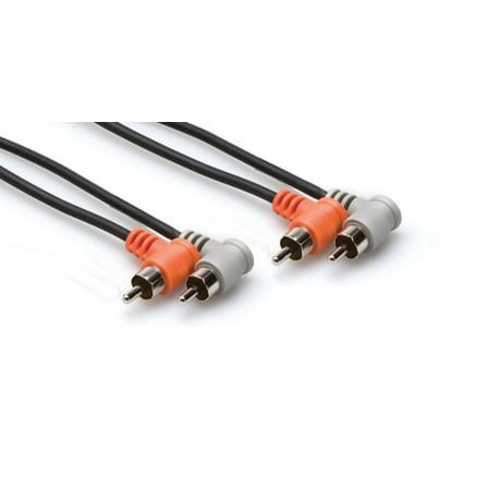 UPC: 0728736010215 | 6.6 /2m Dual RCA Right Angle to Dual RCA Right Angle Stereo Cable