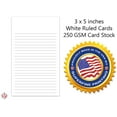 thumbnail image 5 of White Ruled Vertical Index Note Cards, 3" X 5" Inches | 100 Sheets Per Pack, 5 of 5
