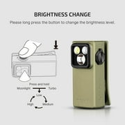 OLIGHT Oclip Ultra EDC Flashlight Clip-on Light, 530 Lumens Rechargeable with Type-C Charging, Combines Floodlight, Spotlight and UV, Triple Magenetic Lights for Inspection and Work (Olive Green)