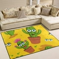 thumbnail image 2 of Dreamtimes Lightweight Soft Area Rugs, 80 x 58 inch（6'8" x 4'10"） Cactus Plant in Pot Floor Mat for Kids Playing Room Hardwood Floor Living Room Nursery Rugs, 2 of 6