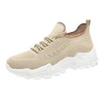 thumbnail image 2 of AUDeals Women Wide Toe Box Sneakers, Slip On Walking Shoes, Breathable Mesh Athletic Shoes with Arch Support (Khaki, 8), 2 of 6