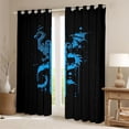 thumbnail image 2 of Feelyou Blue Watercolor Dragon Curtains Pack of 2 (42x84 Each), Splash Graffiti Animal Curtains Blackout, Teens Kids Boys Girls Bedroom Curtains, Window Curtains Bedroom Decor, 2 of 6