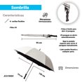 thumbnail image 2 of Paraguas Sombrilla De Golf Semiautomática Blanco Varillas Flexibes, 2 of 4