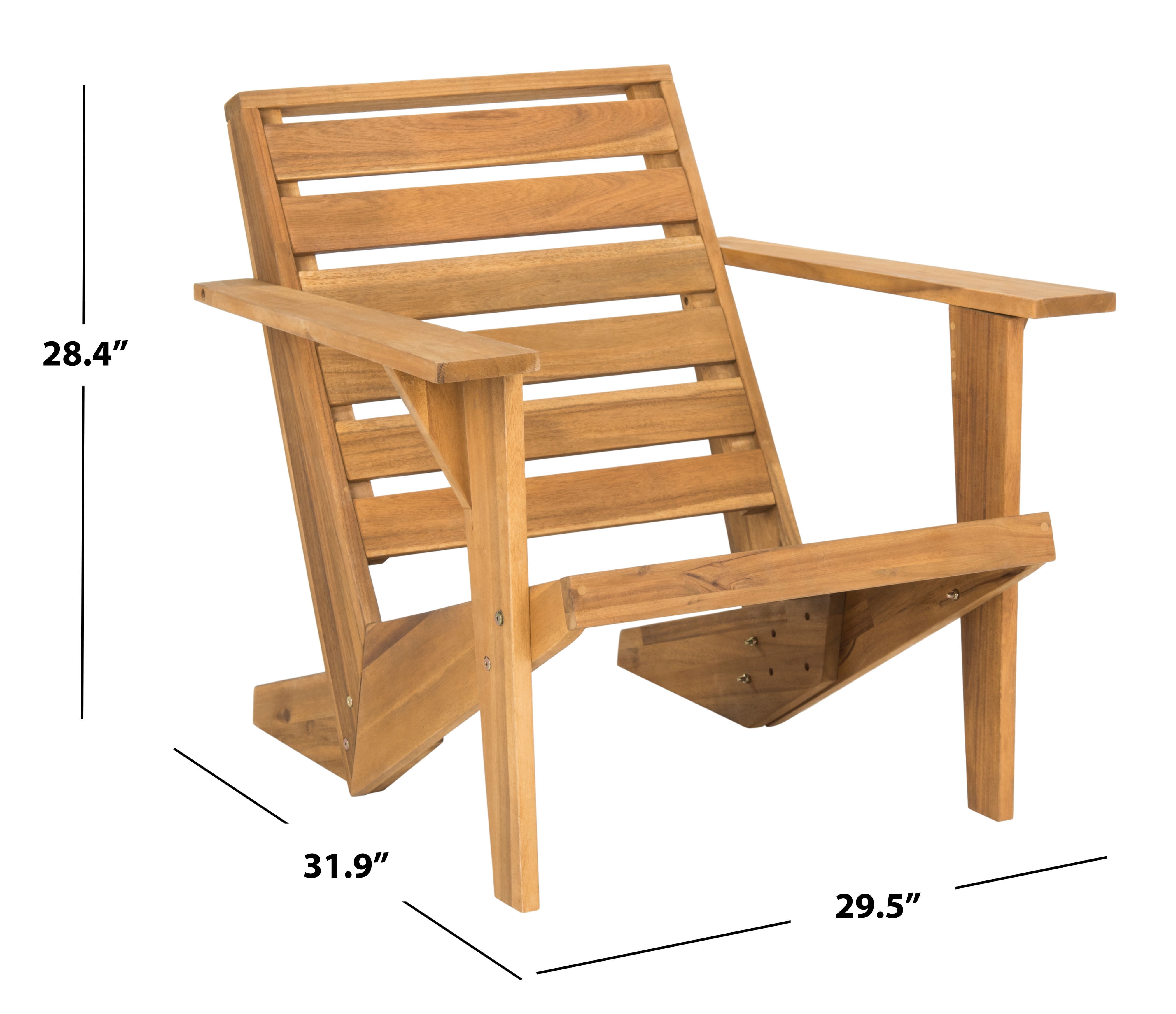 Safavieh Lanty Outdoor Patio Adirondack Chair - Natural
