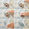 thumbnail image 4 of Round Vinyl Fitted Tablecloth with Flannel Backing Elastic Edge Plastic Table Cover Waterproof Table Cloth Stain-Resistant Wipeable for 45"-52" Round Table, 4 of 6