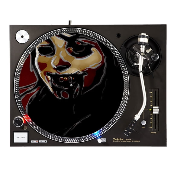KuzmarK™ 12" DJ Turntable Slipmat - Zombie Girl