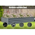 thumbnail image 4 of Domi Galvanized Raised Garden Bed ,Large Metal Planter Box for Growing Vegetables, Fruits, and Flowers Outdoors, Gray, 8x4x1ft, 4 of 7