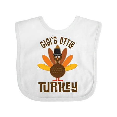 

Inktastic Thanksgiving Gigi Little Turkey Gift Baby Boy or Baby Girl Bib