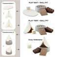 thumbnail image 2 of Foam Climber with Tent & Ball Pit – Toddler Climbing Toys, Indoor Soft Play Playground Climber Blocks, Educational Kids Playhouse in Coffee, Beige, 2 of 10
