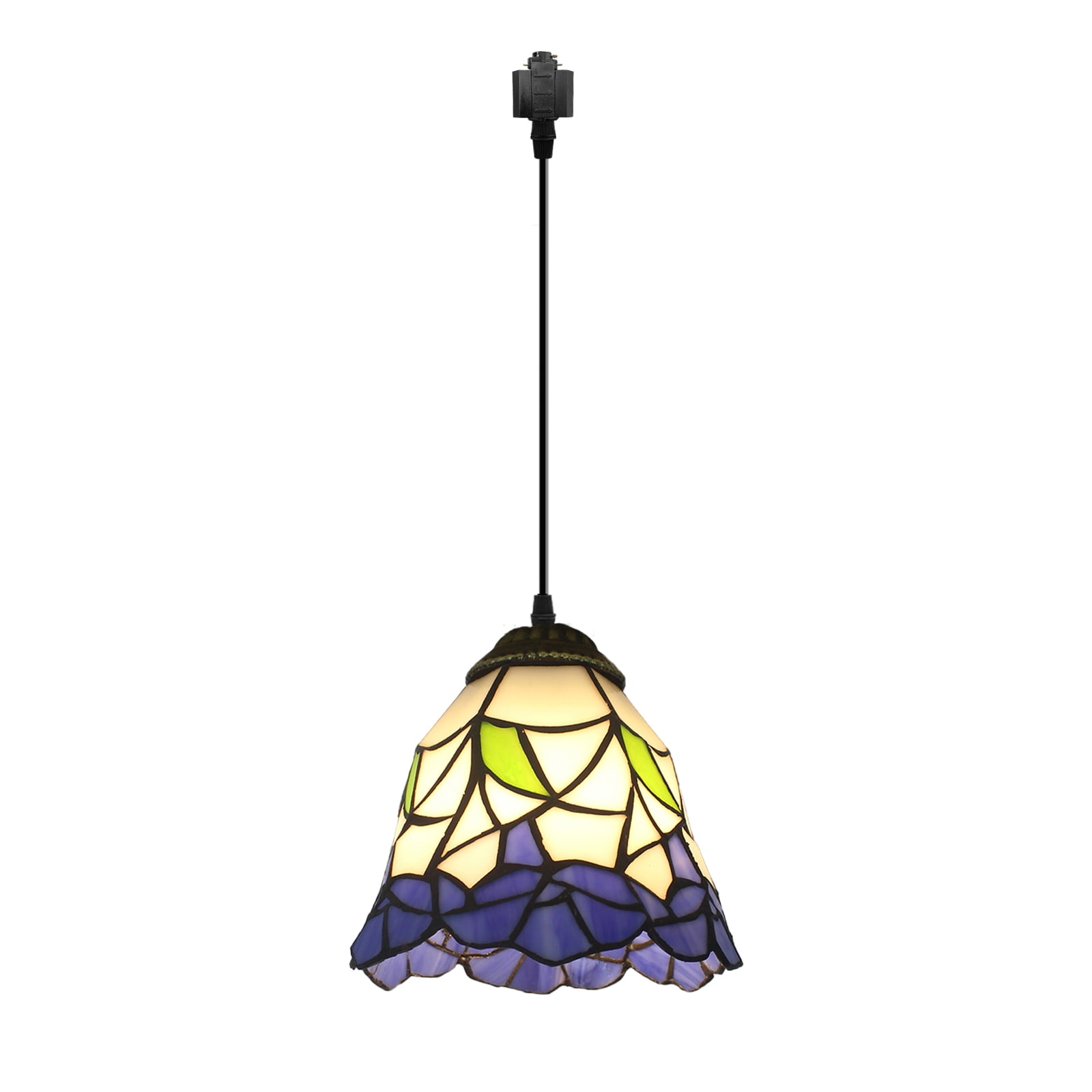 Kiven HType Track Lighting Light Fixture, 1Light Tiffany Style Halo