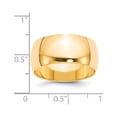thumbnail image 2 of Primal Gold 14 Karat Yellow Gold 10mm Half Round Band Size 7, 2 of 7