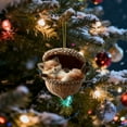 thumbnail image 3 of 8cm Forest Animals Decoration Christmas Tree Pendant Holiday Gift, 3 of 6