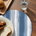 thumbnail image 4 of Round Placemats Ombre Blue White Stripes 15 inch Set of 2 Table Mats for Dining Table Watercolor Modern Art Heat Resistant Non-Slip Kitchen & Home Decorative Place Mat Set, 4 of 8