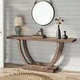 thumbnail image 4 of Tribesigns 63 inch Console Table, 2-Tier Farmhouse Entryway Sofa Tables for Living Room Hallway Foyer Corridor, Retro Brown, 4 of 6