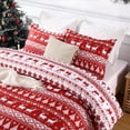 thumbnail image 1 of GloryStar Christmas Duvet Cover Twin Size, Reversible Holiday Comforter Set with Reindeer & Tree Print, Soft Microfiber Bedding, 1 of 7
