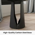 thumbnail image 3 of Modern Side Table Set of 2, Sintered Stone Top, Multi-Functional End Table for Living Room, Bedroom, Sofa & Home Office (White & Black), 3 of 6