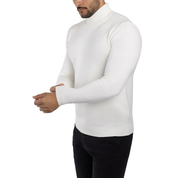 XRAY Jeans Mens Knit Pullover Turtleneck Sweater Ivory L