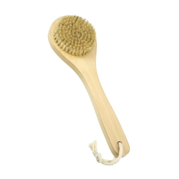 Vocoste 1 Pc Medium Round Head Shower Brush Back Scrubber for Bathroom 10.24" Length Yellow