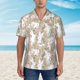 thumbnail image 2 of Fotbe Retro Bunny Flower Camisa Hawaiana para Hombre Unisex – Camisa Casual de Verano con Botones de Manga Corta de Algodón y Lino,XX-Large, 2 of 7