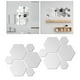 thumbnail image 4 of 2x12/Set 3D Espejo Pegatinas de Pared Extraíbles para Dormitorio Sala Decoración Plata , multicolor, 4 piezas, 4 of 8