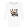 thumbnail image 5 of Mikilon Women's 3/4 Sleeve Printed Tops Casual Round Neck Blouses Comfortable Spring and Summer Shirts, 5 of 5
