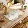 thumbnail image 4 of Easter Eggs Placemats Set of 8, Spring Yellow Pink Floral Leaves Beige Background Heat Insulated Linen Place Mats, Washable Stain-Proof Table Mats for Dining Tables Holiday Decor 13x19 Inches, 4 of 9