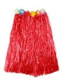 thumbnail image 2 of Playtopia Women's Hawaiian Luau Grass Skirt with Flower Waistband, Fringe Dance Skirt, 1 Piece, Multi Size, 2 of 3