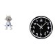 thumbnail image 1 of Escultura de nórdico y reloj de pared acrílico moderno, fusión de figuras decorativas para sala de estar, cocina, oficina, estantería de en, 1 of 8