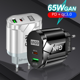 thumbnail image 3 of Cargador de teléfono móvil de carga rápida de 65 W GaN de nitruro de galio PD, adaptador para computadora portátil CE FCC UKCA, 3 of 4