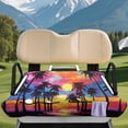 thumbnail image 2 of Bulopur Hawaii Golf Cart Seat Covers Palm Tree Golf Cart Seat Towel Blanket with 4 Front Pockets& Nonskid Bottom Fits for EZGO, Yamaha, Club Car, 2 of 8