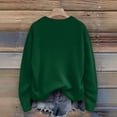 thumbnail image 5 of St. Patrick's Day Waffle Knit Hoodies for Women, Green Clover Shamrock Print Long Sleeve Pullover, 5 of 5