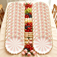 thumbnail image 2 of Disposable Paper Plates  9in - Gold Foil Striped Party Plates for Birthday Celebrations - Elegant Tableware for Appetizers Desserts and Main Courses - 16 Pack Sturdy Paperboard, 2 of 7