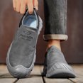 thumbnail image 5 of Men's Slip‑On Low‑Top Work Utility Shoes, Faux Leather Upper Round‑Toe Reinforced Toe Cap Rugged Block Outsole Comfort Footwear For Daily Work And Casual Wear, 5 of 7