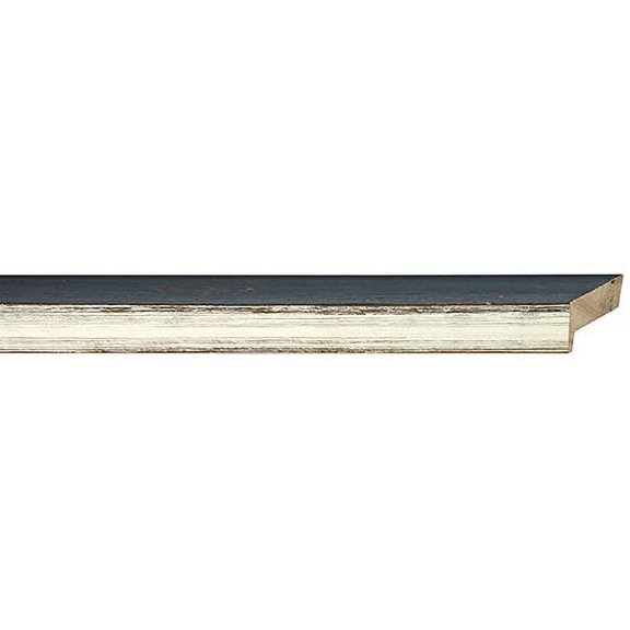 Picture Frame Moulding (Wood) 100Ft Bundle - Contemporary Silver Finish - 0.75" Width - 1 1/4"