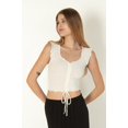 thumbnail image 2 of Ragstock Ivory Center Ruched Tee, 2 of 4