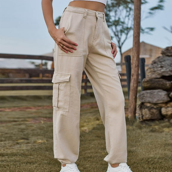 Pejock Women's Mid Rise Denim Overalls with Pockets, Lightweight Casual for Summer & Spring Daily Wear