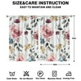 thumbnail image 2 of Set of 2 Floral Caf Curtains - Retro Small Floral Design Semi-Sheer Tier Curtains for Kitchen, 42x63 Inch, 2 of 2