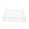 thumbnail image 1 of Cesta de almacenamiento colgante para mesita de noche, estante de hierro, organizador multiusos, estante para hotel, apartamento, baño, cocina, pared Blanco sin anzuelos, 1 of 7