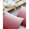 thumbnail image 2 of Pack of 2 Outdoor Pillow Covers, Red Gradient Waterproof Square Throw Pillowcase Cushion Decorative Pillow Covers for Couch Patio Tent, 20x20 in, 2 of 6