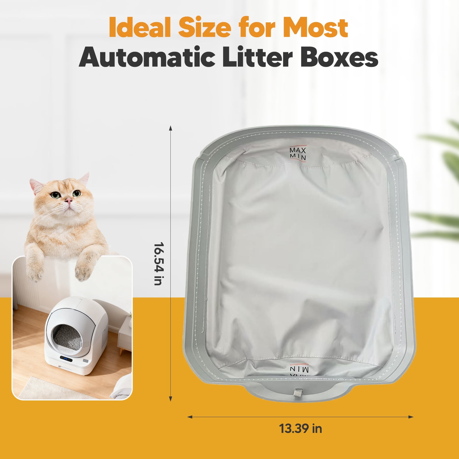 Cat Litter Box Mat Soft Cat Box Pad Automatic Cat Litter Mat Waterproof Triple Protection Fabric for Kitten Use