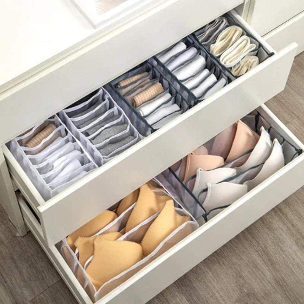 1 X Underwear Drawer Storage Organizer Boxes Closet Divider Tidy Bra Socks Ties 