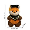 thumbnail image 3 of Elainilye 2025 Graduation Gifts Stuffed Animal, Graduation Plush Gifts with Cap Tassel, Class of 2025 Grad, Graduation Gift for Him Her, D, 3 of 7