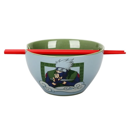Naruto Kakashi 20 oz Ramen Bowl With Chopsticks