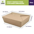 thumbnail image 3 of CIAO! Kraft Take Out Microwavable Food Containers, 76 oz No. 3 (200/case), 3 of 9
