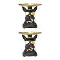 thumbnail image 1 of Bewildely Cool Bulldog estatua escritorio misceláneas contenedor perro Animal bandeja decoración del hogar negro Negro 2Conjunto, 1 of 1