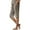 Grey, variant on Cotton Linen Capri Pants for Women Lightweight Elastic Waist Loose Fit Straight Leg Casual Capris with Pockets